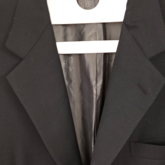Brioni sport coat jacket Black 44 L wool 3 button 2 vents Palatino - Picture 5 of 10